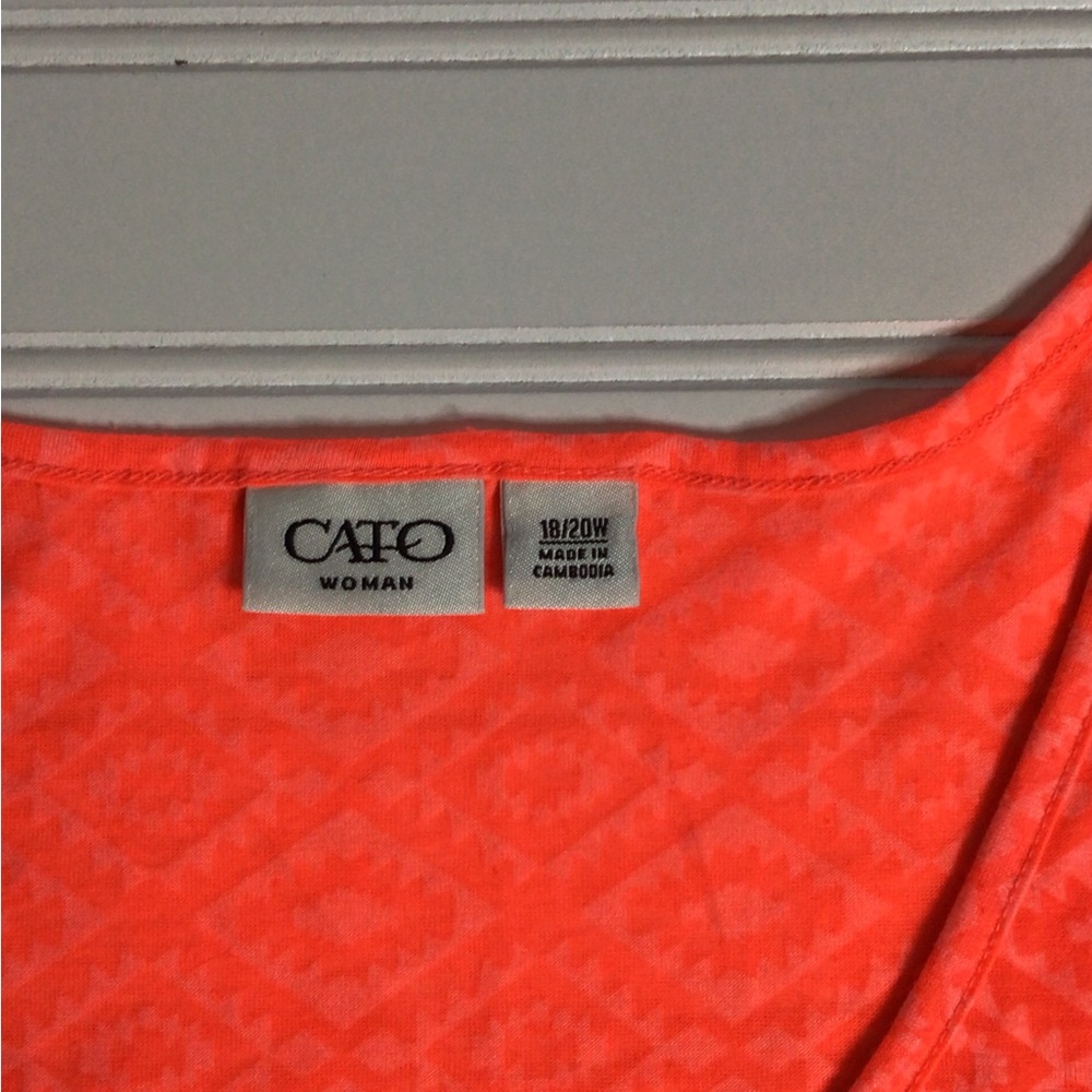 Cato Women's Vibrant Orange Tank Top (0214) - Picture 2 of 6